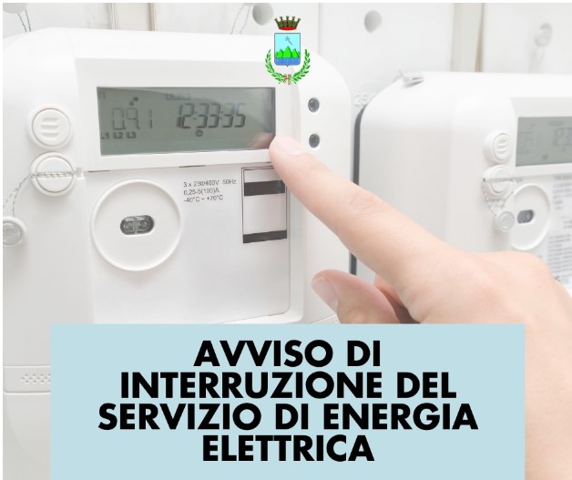 Avviso interruzione energia elettrica per il 12 gennaio 2026